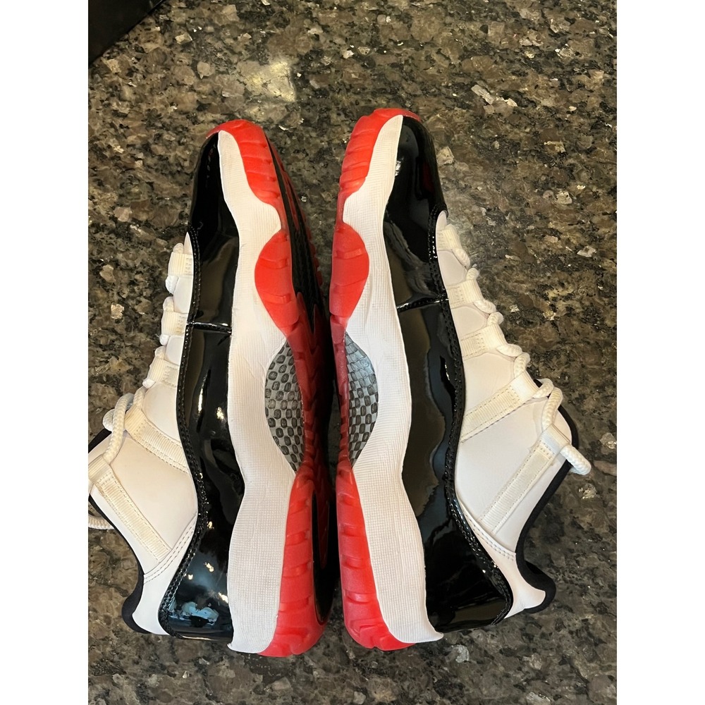 Jordan 11 Retro Low Concord Bred White Black Red AV2187-160 Mens Size 9 - Picture 6 of 10